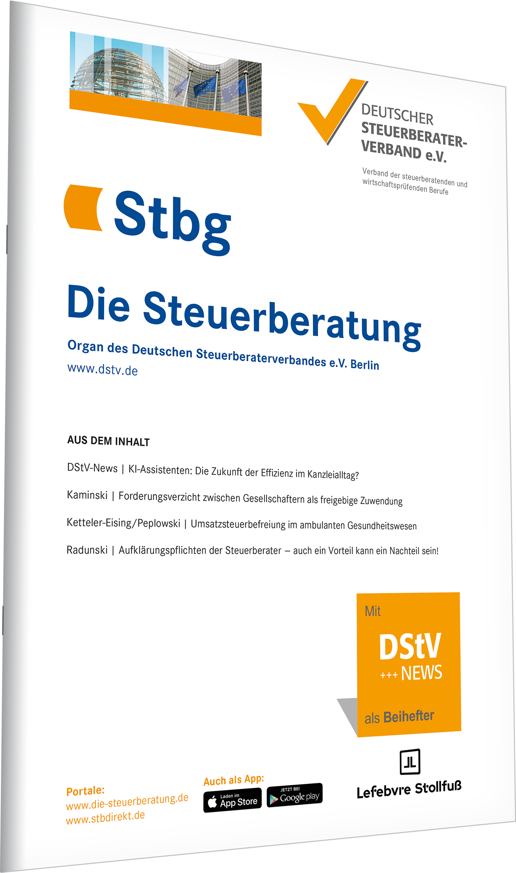 Das Bild zeigt die Steuerberatung Zeitschrift.